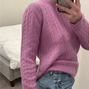 Purple/pink Ralph Lauren Cable Knit Sweater